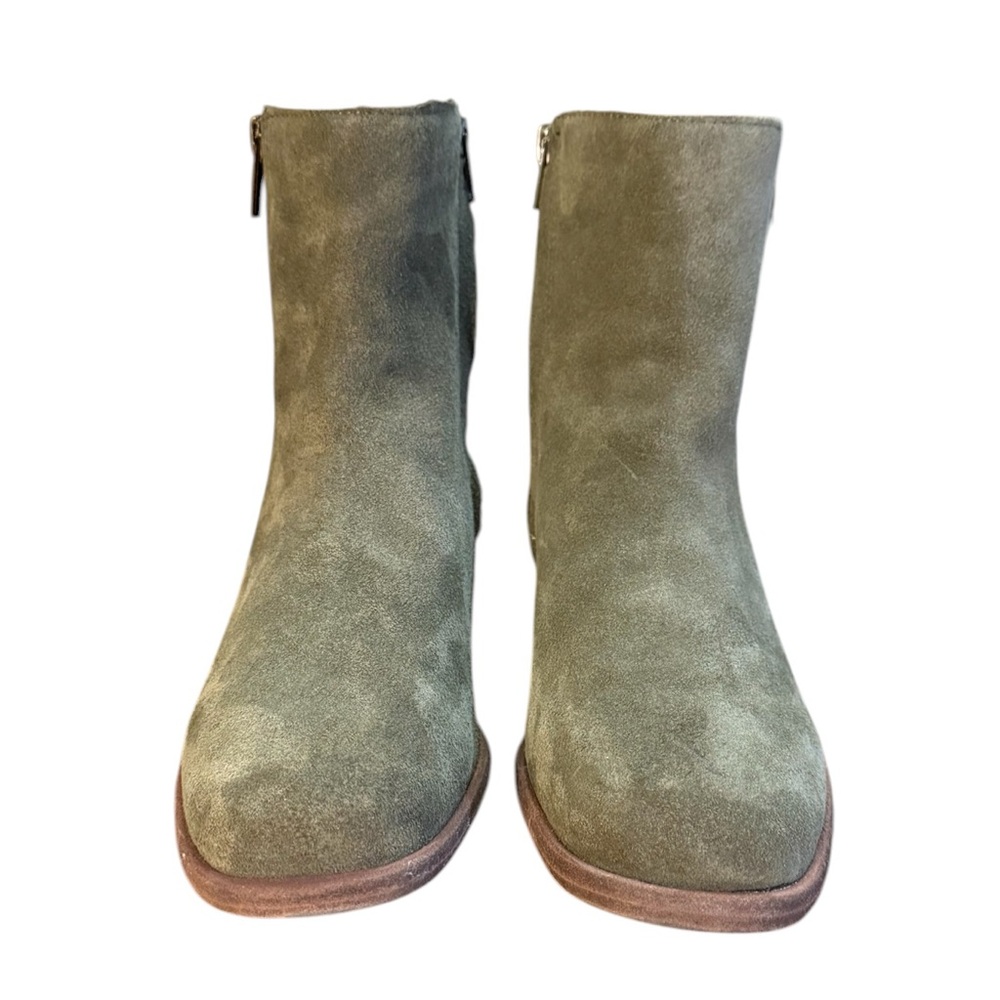 Lucky Brand Suede Ankle Boots Olive Green Women’s Size 6.5 M - Picture 4 of 10